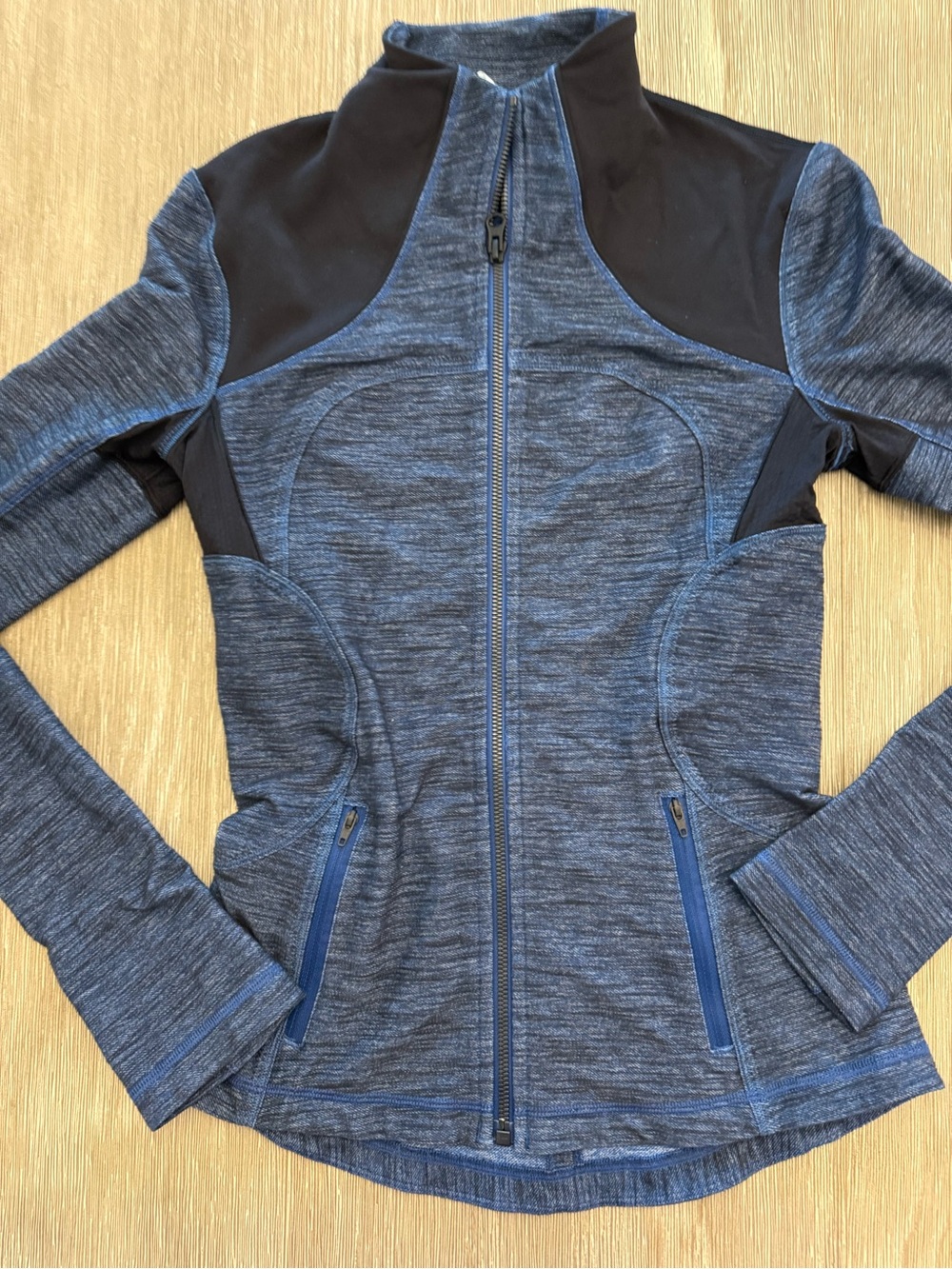 Lululemon Blue Heathered / Black Define Jacket Full-Zip Size 4